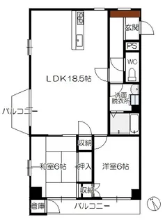 メゾンデューク【4階】の間取り