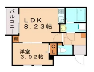 サクラメント久留米【3階】の間取り