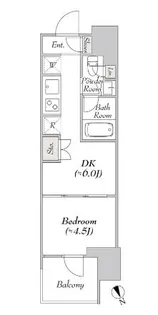 ウエリスアーバン水天宮前【7階】の間取り