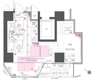 ZOOM中目黒【8階】の間取り