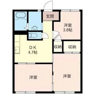 ジュネス伊勢山【1階】の間取り