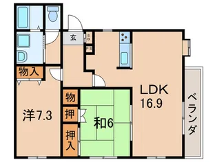 旭化成 神園町メゾン【1階】の間取り