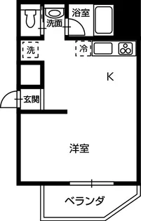 鷹匠スカイコーポ【6階】の間取り