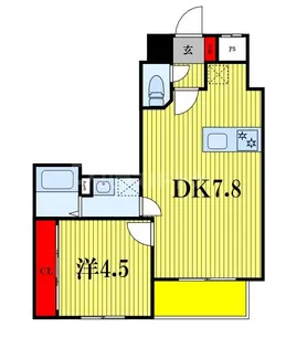 CONNECT PARK HILLS千葉中央【2階】の間取り