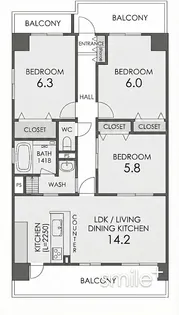 ラ・パティオ【2階】の間取り