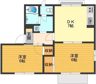 アネックスめじろ台B【1階】の間取り