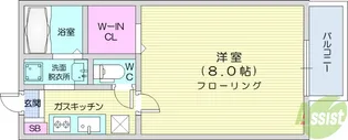 サンガーデン桜D棟【1階】の間取り
