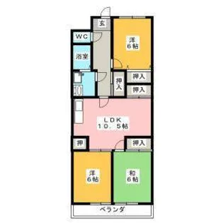 グリーンコーポII【1階】の間取り