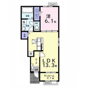 クレスト【1階】の間取り