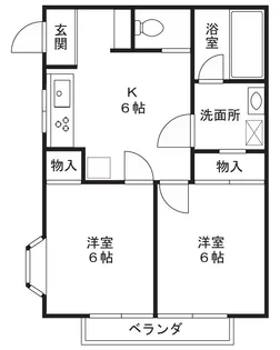 カーサヒルサイドD【1階】の間取り