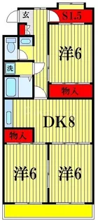 レクコーポ常盤平A棟【3階】の間取り