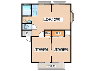 サンガ-デン湘南B【1階】の間取り