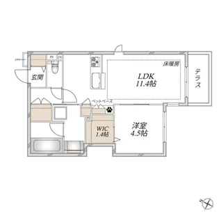 【へーベルメゾン】Chaleur Urawa【3階】の間取り
