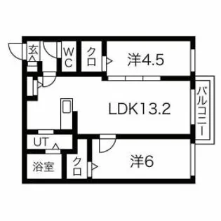 ブランシャールVILLE【3階】の間取り