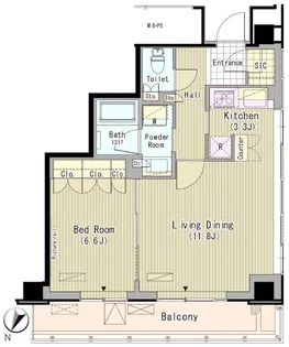 メルクマール京王笹塚レジデンス【11階】の間取り