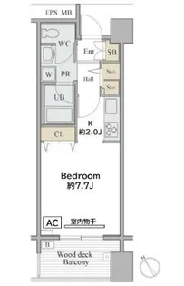 シャレール広尾 1号棟【3階】の間取り