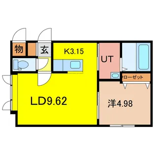 シャルマン春光C【1階】の間取り