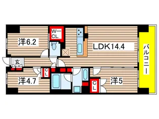 パークホームズ千葉【10階】の間取り