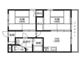 八木フラット【3階】の間取り
