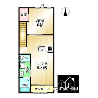 レーグル1番館【2階】の間取り