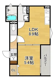クリエオーレ出口【1階】の間取り