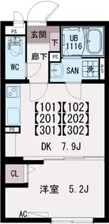 イクシオ入谷【3階】の間取り