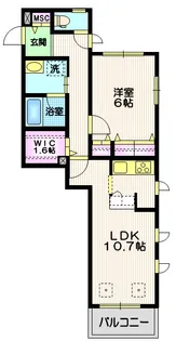 ベルティス世田谷【2階】の間取り