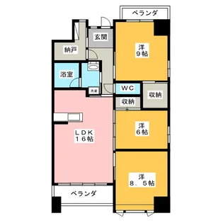 アクシス香蘭【8階】の間取り