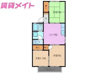 グランドハイツ清水II【2階】の間取り