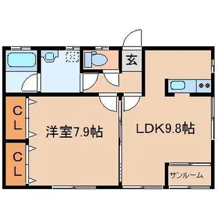 リッチオーク拾壱番館【2階】の間取り