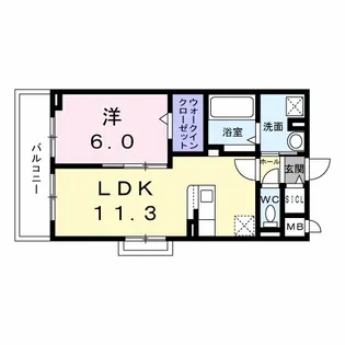 プレミアスペースII【2階】の間取り