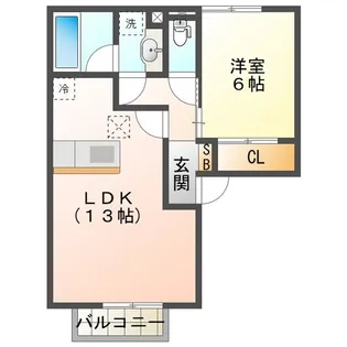 パルミエ III【1階】の間取り