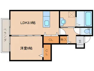 ガレンド吉尾【1階】の間取り