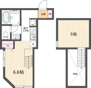 I-AREA中野【2階】の間取り