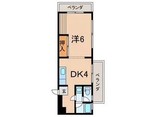 ハイツ甲風園【3階】の間取り