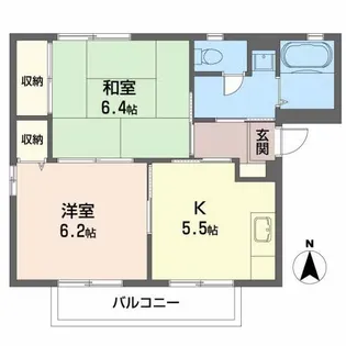 リバティガーデン B【2階】の間取り