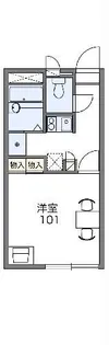 レオパレスフローリッシュ【1階】の間取り