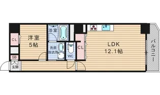 サナップ難波東【7階】の間取り