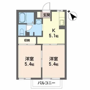 アビーロードA【1階】の間取り