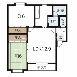 ステラ東雁来【1階】の間取り