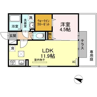 アヴァンサール 優【1階】の間取り