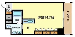 アーデンタワー南堀江【9階】の間取り