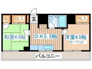 八本松マンション【14階】の間取り