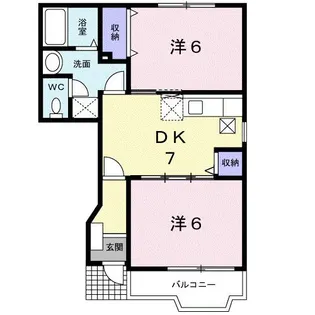 ソレアード・エムズI番館【1階】の間取り