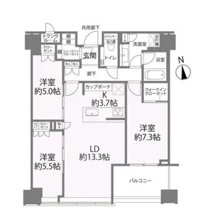 SHIROKANE The SKY E棟 (白金ザ・スカイ)【41階】の間取り