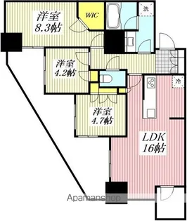アトラスタワー小平小川【9階】の間取り