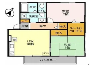 ネオハイツ・ハチヤ【1階】の間取り