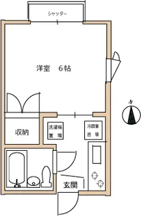 中延アパート【1階】の間取り