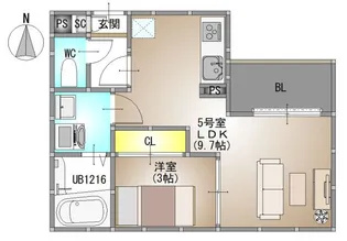 REGALEST 伊島I【1階】の間取り