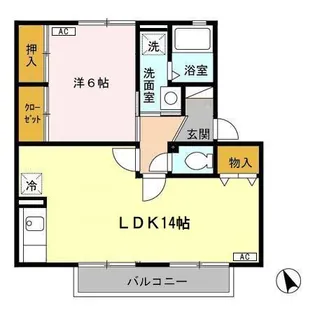 アーバンエンジェル【2階】の間取り